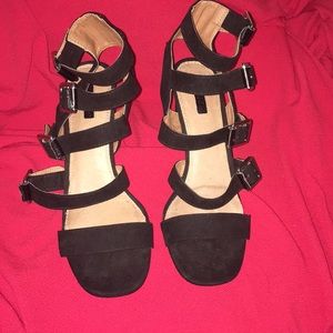 Strappy  black heels
